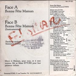 [Pochette de Bonne fte maman (Emmanuel PONS) - verso]