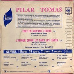 [Pochette de Tout en suivant l’toile (Pilar TOMAS) - verso]