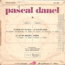 [Pochette de La neige est en deuil (Pascal DANEL) - verso]