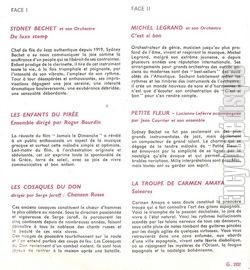 [Pochette de Gala des varits 1961 - disque 2 (COMPILATION) - verso]
