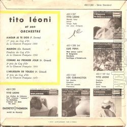 [Pochette de Amour, je te dois (Tito LONI) - verso]