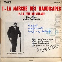 [Pochette de La marche des handicaps (Michel BALLAND) - verso]