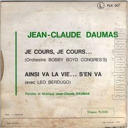 [Pochette de Je cours, je cours… (Jean-Claude DAUMAS) - verso]