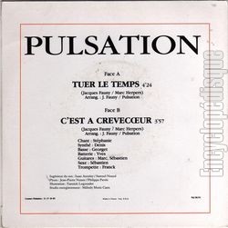 [Pochette de Tuer le temps (PULSATION (2)) - verso]