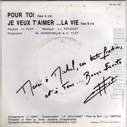 [Pochette de Pour toi (Claude FLET) - verso]