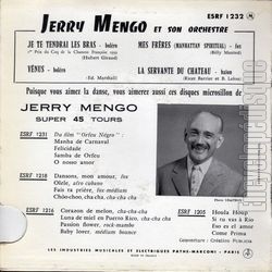 [Pochette de Vnus (Jerry MENGO) - verso]