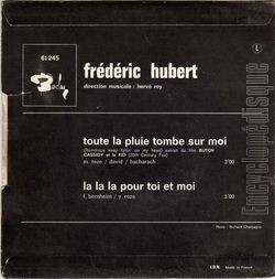 [Pochette de Toute la pluie tombe sur moi (Frdric HUBERT) - verso]