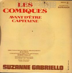 [Pochette de Les comiques (Suzanne GABRIELLO) - verso]