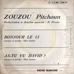 [Pochette de Bonjour le 13 (Zouzou PITCHOUN) - verso]