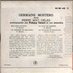 [Pochette de Chante Pierre Mac Orlan (Germaine MONTERO) - verso]