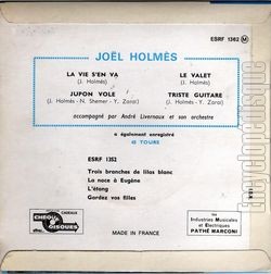 [Pochette de La vie s’en va (Jol HOLMS) - verso]