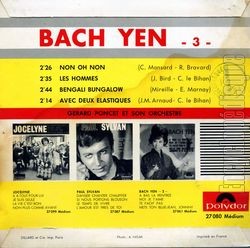 [Pochette de Non oh non (Bach YEN) - verso]