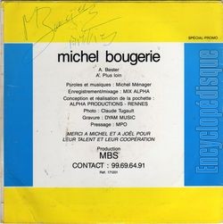 [Pochette de Rester (Michel BOUGERIE) - verso]