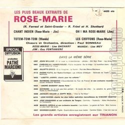 [Pochette de Les plus beaux extraits de "Rose-Marie" (OPRETTES) - verso]