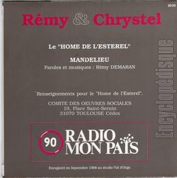 [Pochette de Le "home de l’Estrel" (RMY & CHRYSTEL) - verso]