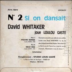 [Pochette de Si on dansait n2 (David WHITAKER) - verso]