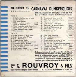 [Pochette de En direct du carnaval dunkerquois (Edmond BERTEIN et Edmond REYNOT) - verso]