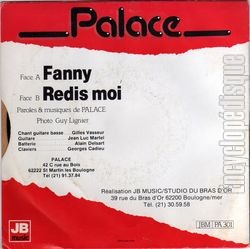 [Pochette de Fanny (PALACE) - verso]