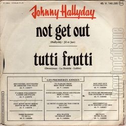 [Pochette de 9 - Not get out (Johnny HALLYDAY) - verso]