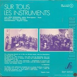 [Pochette de Sur tous les instruments (MINI HOSANNA) - verso]