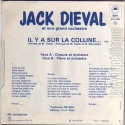 [Pochette de Il y a sur la colline… (Jack DIVAL) - verso]