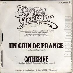 [Pochette de Un coin de France (ENSEMBLE VOCAL GARNIER) - verso]