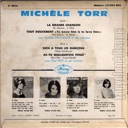 [Pochette de La grande chanson (Michle TORR) - verso]