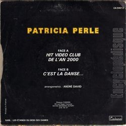 [Pochette de Hit vido club de l’an 2000 (Patricia PERLE) - verso]