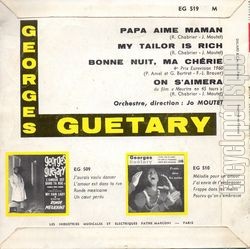 [Pochette de Papa aime Maman (Georges GUTARY) - verso]