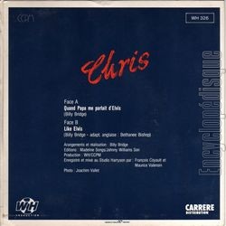 [Pochette de Quand papa me parlait d’Elvis (CHRIS (2)) - verso]