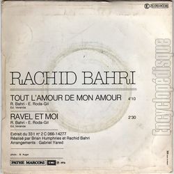 [Pochette de Tout l’amour de mon amour (Rachid BAHRI) - verso]