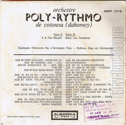 [Pochette de Y’a pas moyen (ORCHESTRE POLY-RYTHMO DE COTONOU (DAHOMEY)) - verso]