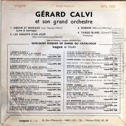 [Pochette de Amour et mariage (Grard CALVI) - verso]