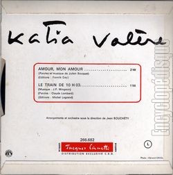 [Pochette de Amour, mon amour (Katia VALRE) - verso]