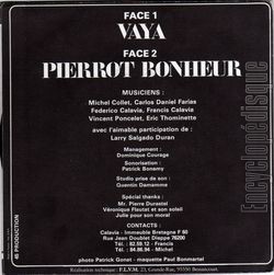 [Pochette de Vaya (45th AVENUE) - verso]