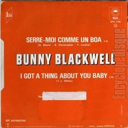 [Pochette de Bunny BLACKWELL -  Serre-moi comme un boa  (Les FRANCOPHILES) - verso]