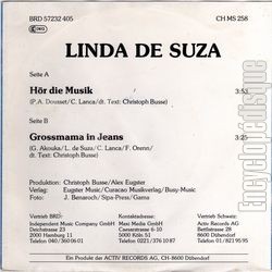 [Pochette de Hr die musik (Linda DE SUZA) - verso]