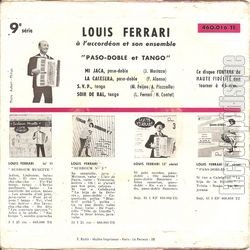 [Pochette de Paso-doble et tango (Louis FERRARI) - verso]