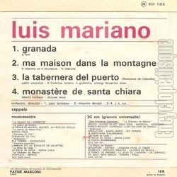 [Pochette de granada (Luis MARIANO) - verso]