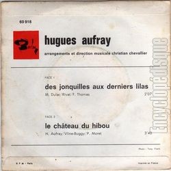 [Pochette de Des jonquilles aux derniers lilas (Hugues AUFRAY) - verso]