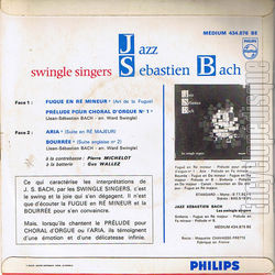 [Pochette de Jazz Sbastien Bach No 2 (The SWINGLE SINGERS) - verso]