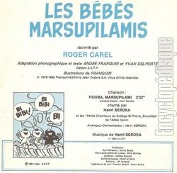 [Pochette de Les bbs marsupilamis (JEUNESSE) - verso]