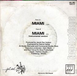 [Pochette de Miami (COCKTAIL PARADISE) - verso]