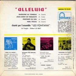 [Pochette de Alleluia (Les FONTANA) - verso]