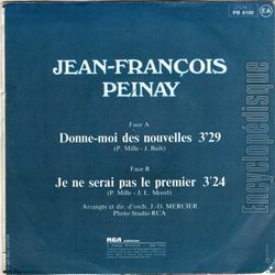 [Pochette de Donne-moi des nouvelles (Jean-Franois PEINAY) - verso]