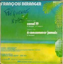 [Pochette de Canal 19 (Franois BRANGER) - verso]