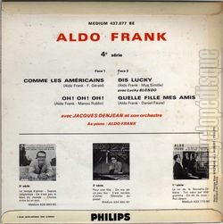 [Pochette de Comme les amricains (Aldo FRANK) - verso]