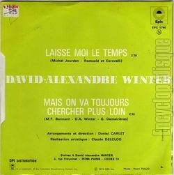 [Pochette de Laisse-moi le temps (David Alexandre WINTER) - verso]