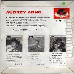 [Pochette de L’homme et la femme (Audrey ARNO) - verso]