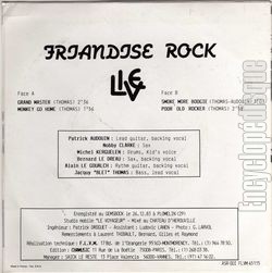 [Pochette de Live (FRIANDISE ROCK) - verso]